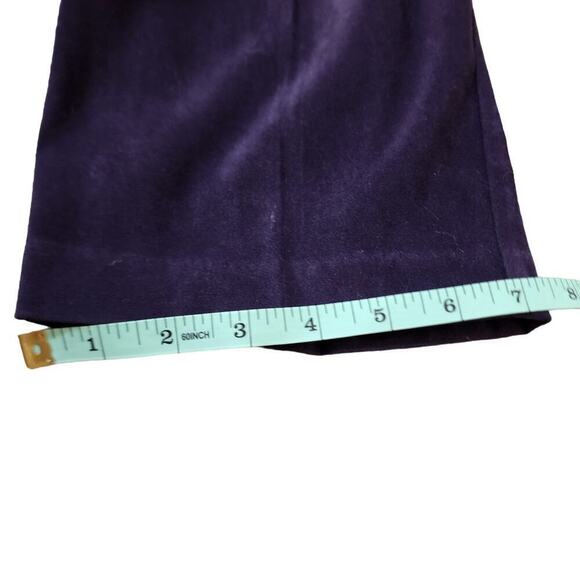 Vintage purple high waisted velvet straight pants size PM - Picture 7 of 7